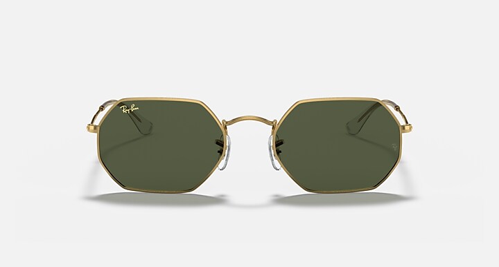 Ray-Ban Sunglasses Octagonal Legend Gold Gold Frame Green Lenses