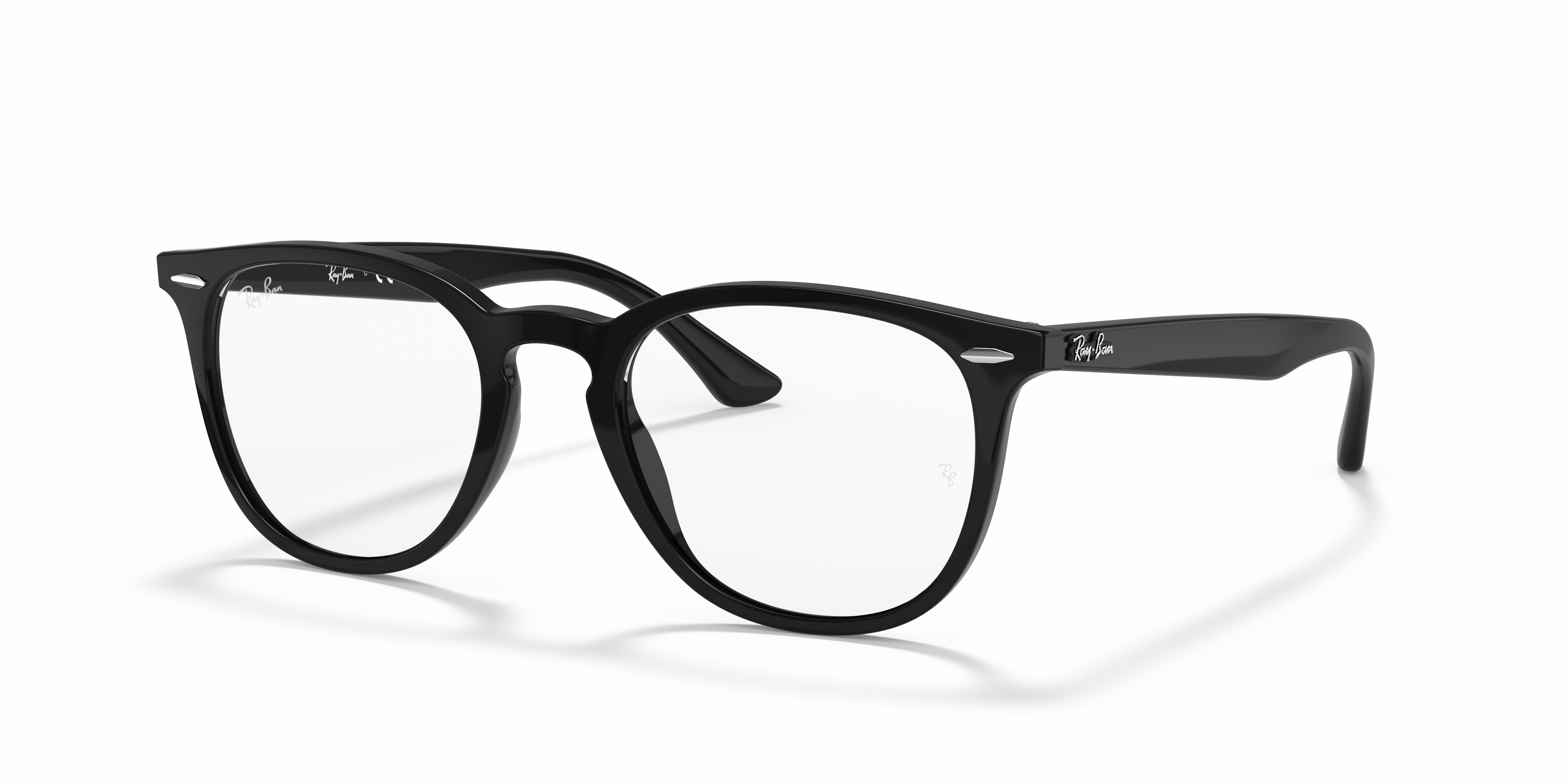 RB7159 OPTICS Polished Black Frame Clear Lenses 52-20