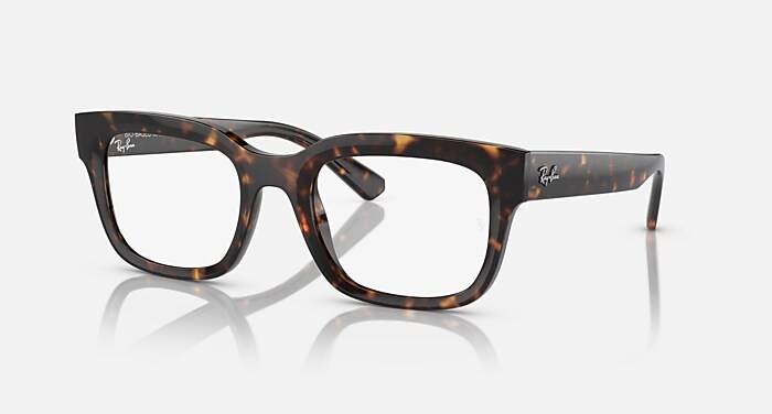 Ray-Ban Eyeglasses Unisex Chad Optics Bio-based Prescription - Havana Frame Clear Lenses 54-22 Polarized