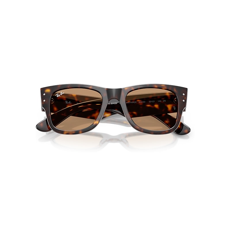 Ray Ban Mega Wayfarer Summer Capsule Sunglasses Havana Frame Brown Lenses 52-21 In Havana