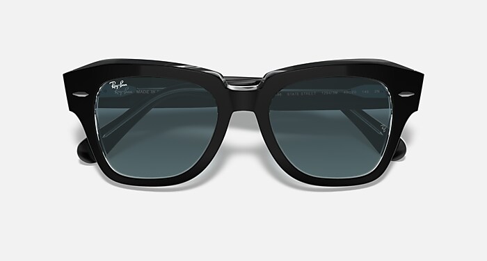 Ray-Ban Sunglasses Unisex State Street - Black Frame Clear Lenses 49-20