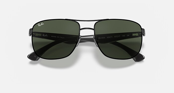 Ray-Ban Sunglasses Man Rb3533 - Black Frame Green Lenses 57-17