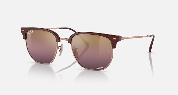 Ray Ban polarized clubmaster Bordeaux on rose gold Eyeglasses Ray-Ban RB7216 New Clubmaster Optics | Free  main image 3
