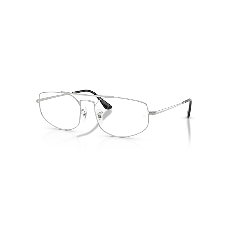 Ray Ban Explorer V Optics Silber Fassung Klar Glas Polarisiert 56-17 In Silber