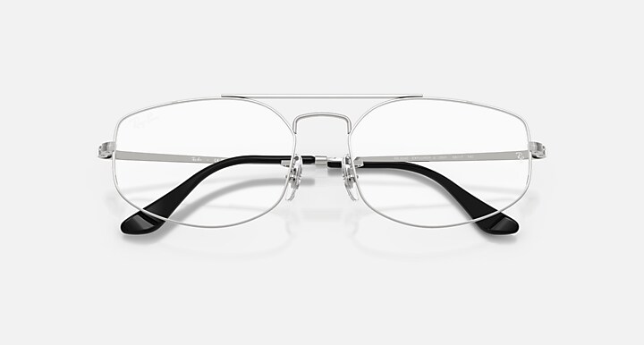 Ray-Ban 0RX6545 EXPLORER V OPTICS 抛光 银色 OPTICAL_Closed Front