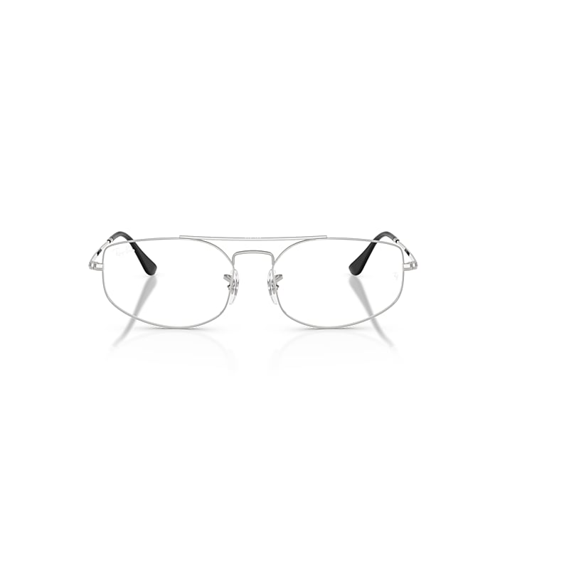 Ray Ban Explorer V Optics Eyeglasses Silver Frame Clear Lenses Polarized 58-17 In Silver