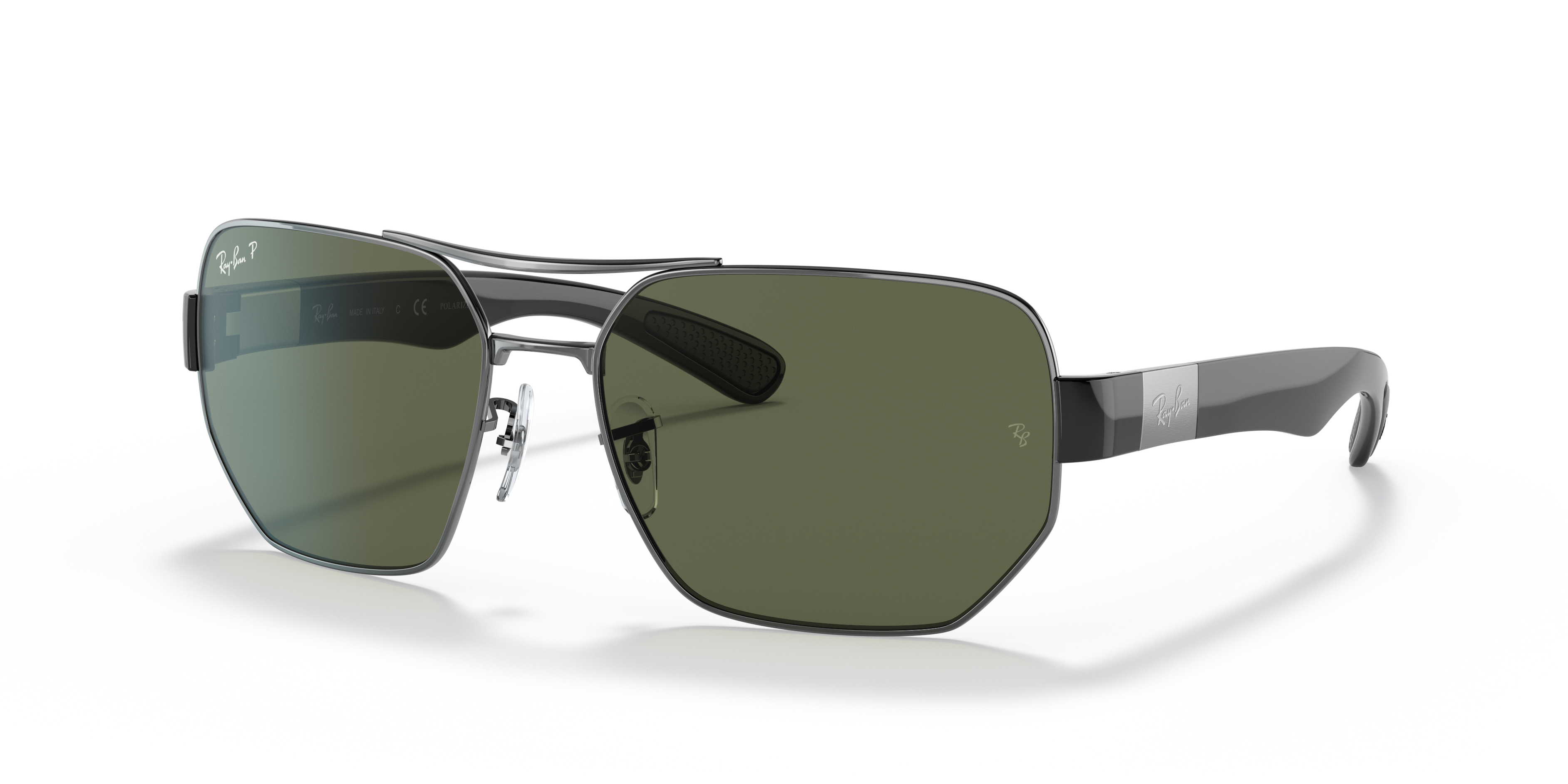 RB3672 Polished Gunmetal Frame G-15 Green Lenses 60-17