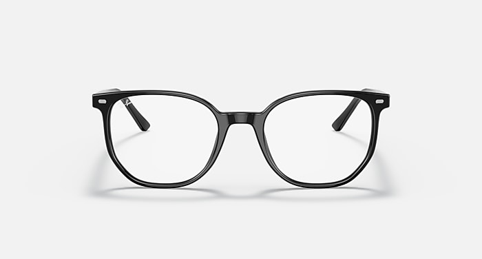 Ray-Ban Eyeglasses Unisex Elliot Optics Prescription - Black Frame Clear Lenses 52-19 Polarized