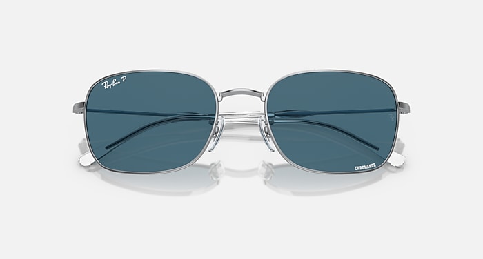 Ray-Ban Sunglasses Unisex Rb3706 - Silver Frame Blue Lenses 57-20 Polarized