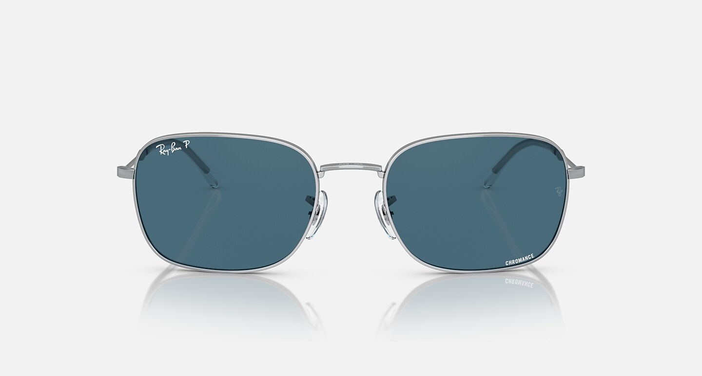 Ray-Ban Sunglasses Unisex Rb3706 - Silver Frame Blue Lenses 57-20 Polarized