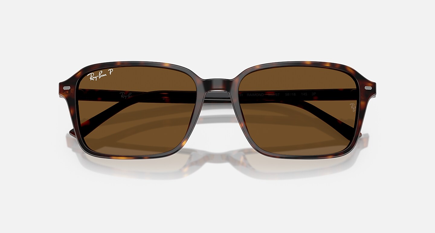 Ray-Ban Sunglasses Unisex Raimond - Havana Frame Brown Lenses 58-18 Polarized
