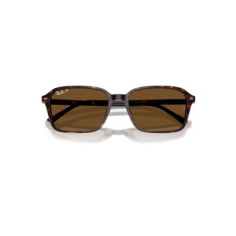 Ray-Ban Raimond Sunglasses Havana Frame Brown Lenses Polarized 56-18