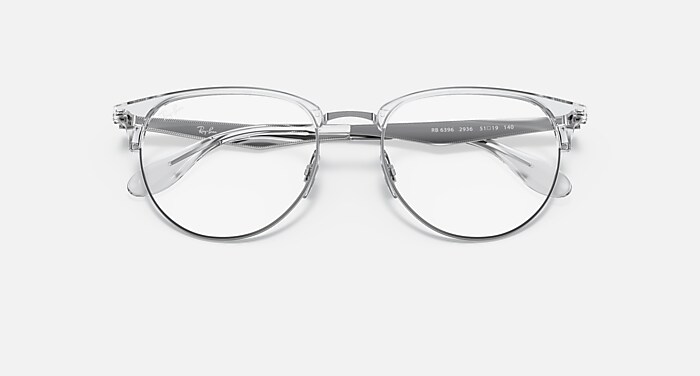 Ray-Ban Eyeglasses Unisex Rb6396 Optics Prescription - Gold Frame Clear Lenses Polarized 53-19