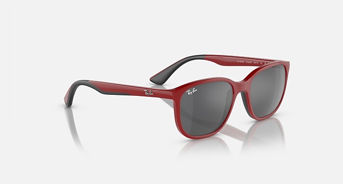 RB9078S KIDS BIO-BASED Sunglasses in Red On Black and Silver