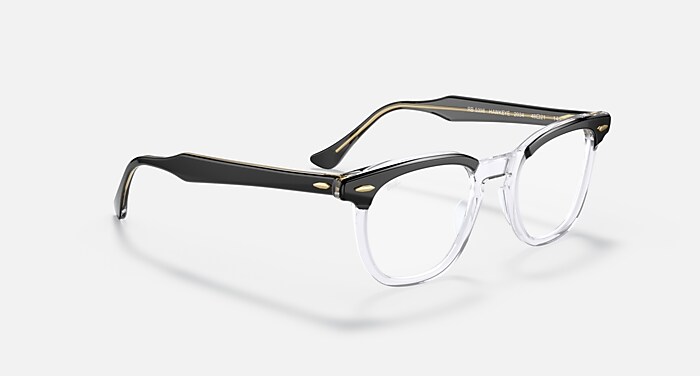 HAWKEYE OPTICS Eyeglasses with Black On Transparent Frame