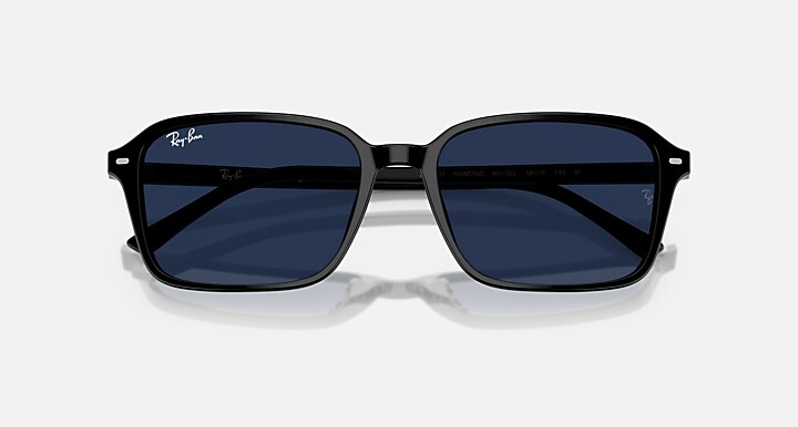 Ray-Ban Sunglasses Unisex Raimond Transitions - Black Frame Blue Lenses 58-18