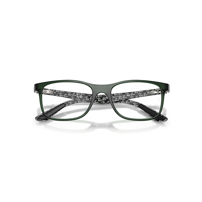 Ray Ban Rb8903 Optics Eyeglasses Dark Carbon On Texture White Frame Clear Lenses Polarized 55-18
