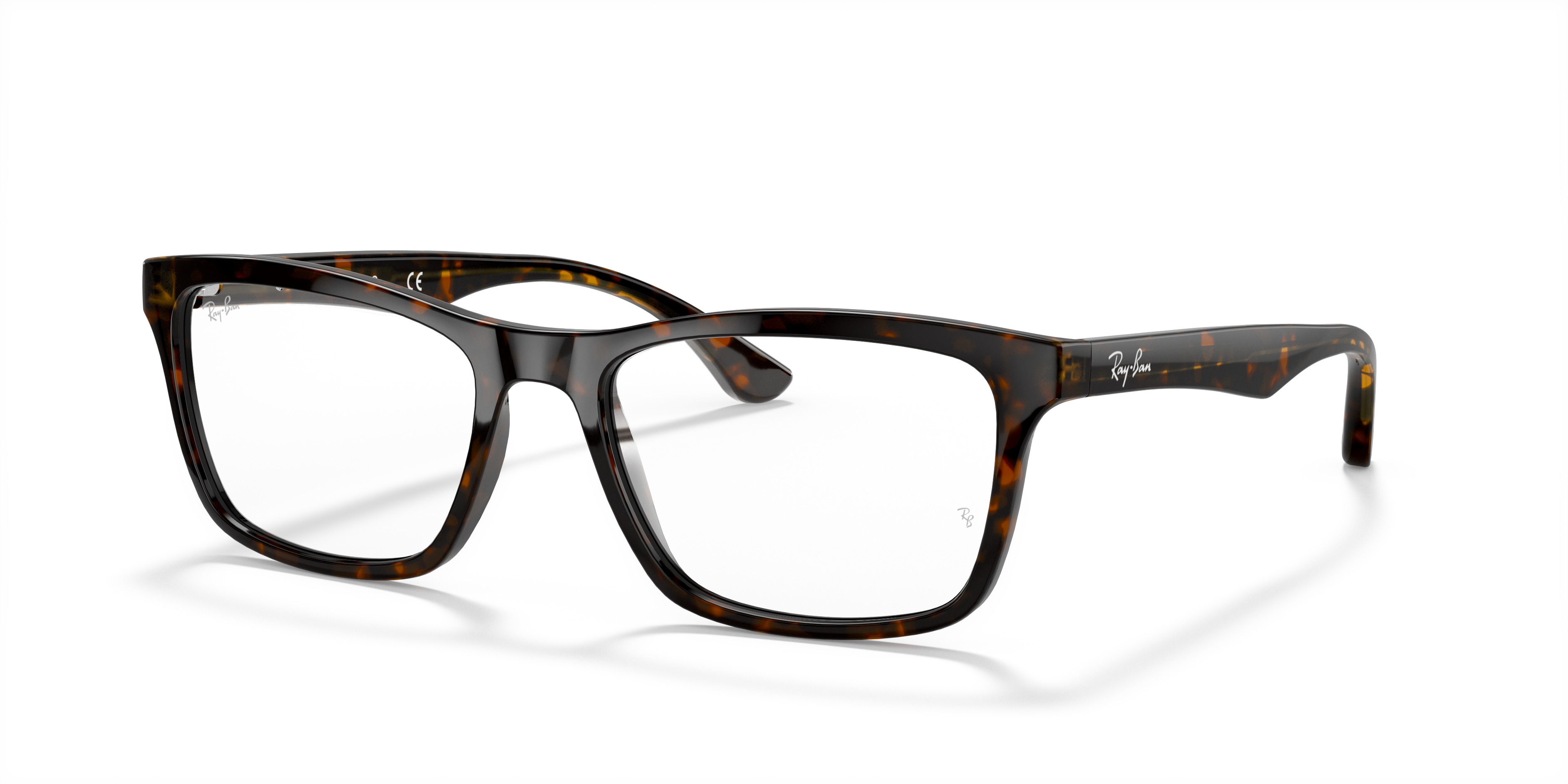RB5279 OPTICS Polished Dark Havana Frame Clear Lenses 57-18