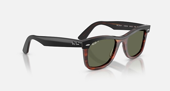 WAYFARER STREET NEAT Sunglasses in Black On Havana and Polarized