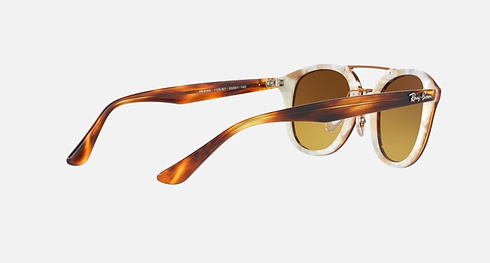 RB2183 Sunglasses in Tortoise and Blue Gradient Mirror  display picture 1
