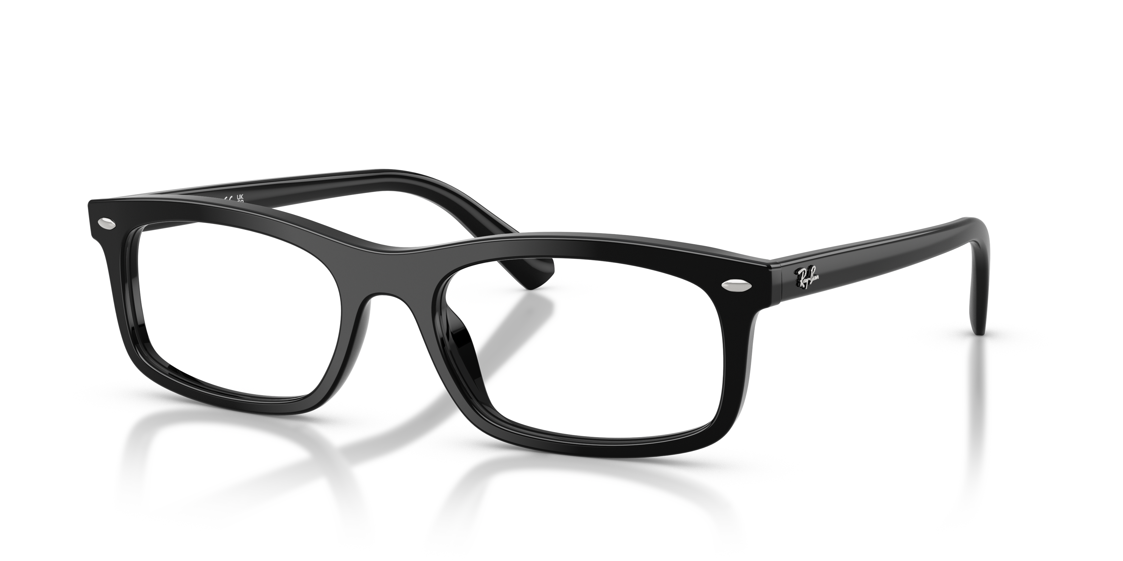 RB5450 OPTICS Polished Black Frame Clear Lenses 54-19
