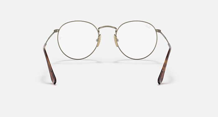 ROUND TITANIUM OPTICS Eyeglasses with Antique Gold Frame - RB8247V 