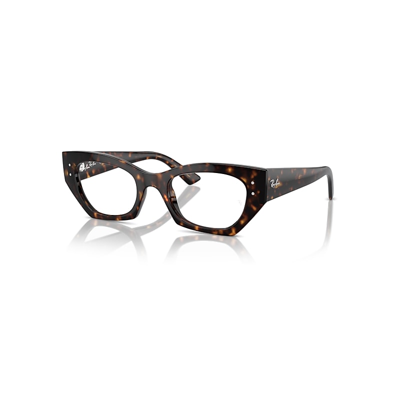 Ray-Ban Eyeglasses Unisex Zena Optics Bio-based - Havana Frame Clear Lenses Polarized 49-22