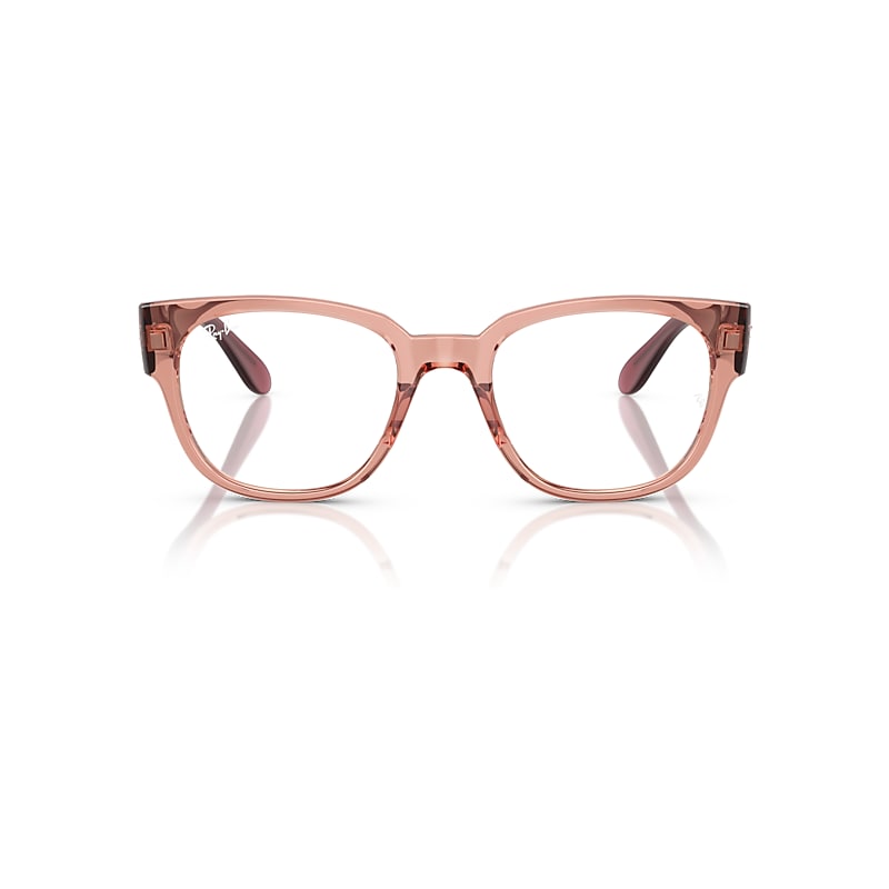 Ray Ban Rb7210 Optics Eyeglasses Opal Antique Pink Frame Clear Lenses Polarized 52-20 In Opal Antique Pink