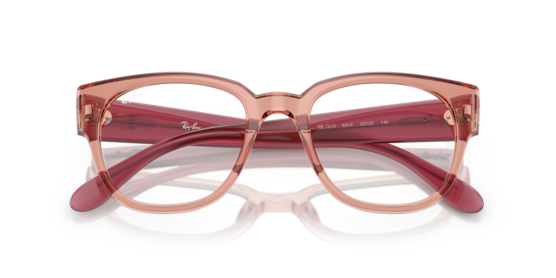 Ray-Ban Rb7210 Optics Eyeglasses Opal Antique Pink Frame Clear Lenses Polarized 50-20 111$