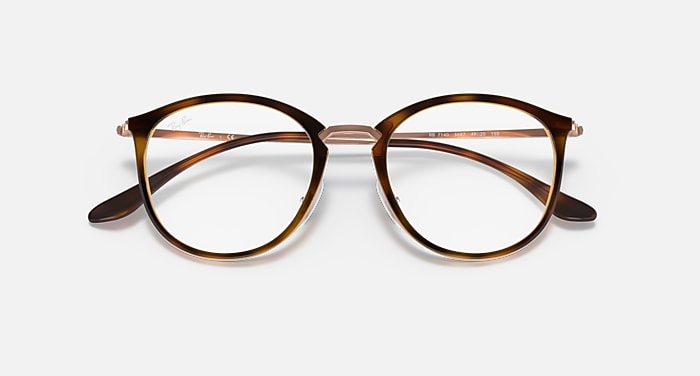 RB7140 OPTICS Eyeglasses with Striped Havana Frame RB7140 Ray