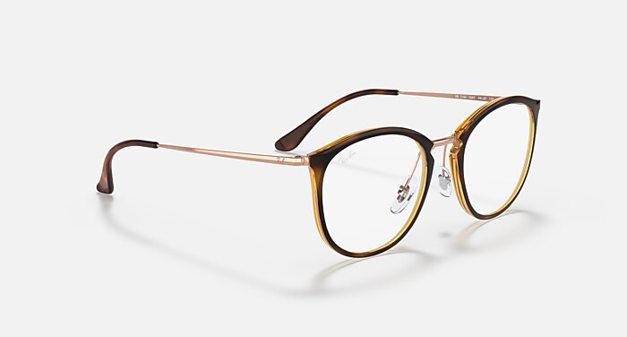 RB7140 OPTICS Eyeglasses with Striped Havana Frame RB7140 Ray