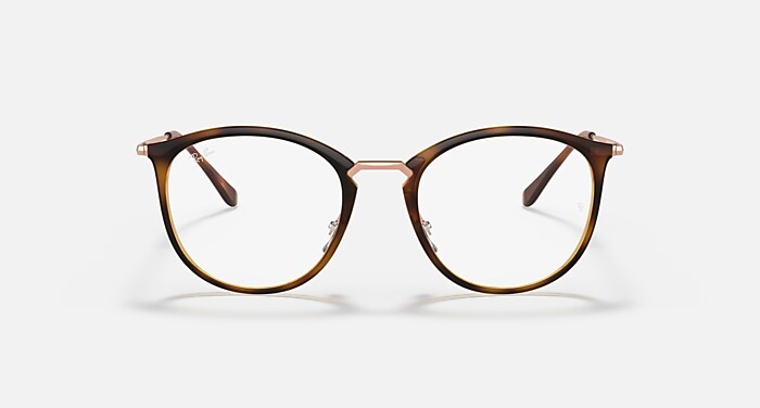 Ray-Ban Eyeglasses Woman Rb7140 Optics Prescription - Bronze-copper Frame Clear Lenses 49-20