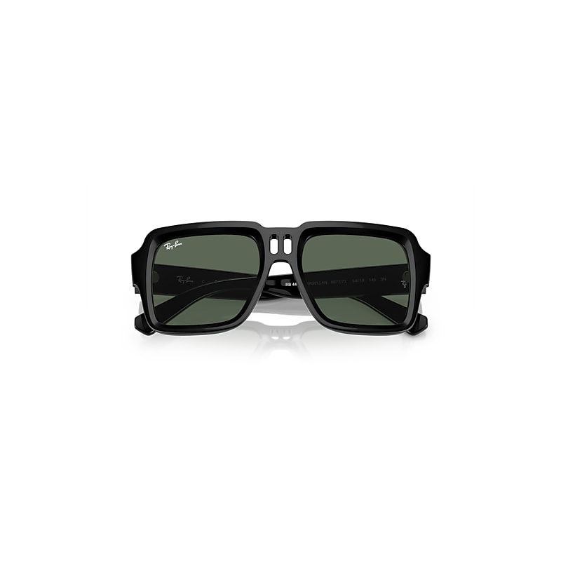 Ray-Ban Magellan Bio-based Sunglasses Black Frame Green Lenses 54-19