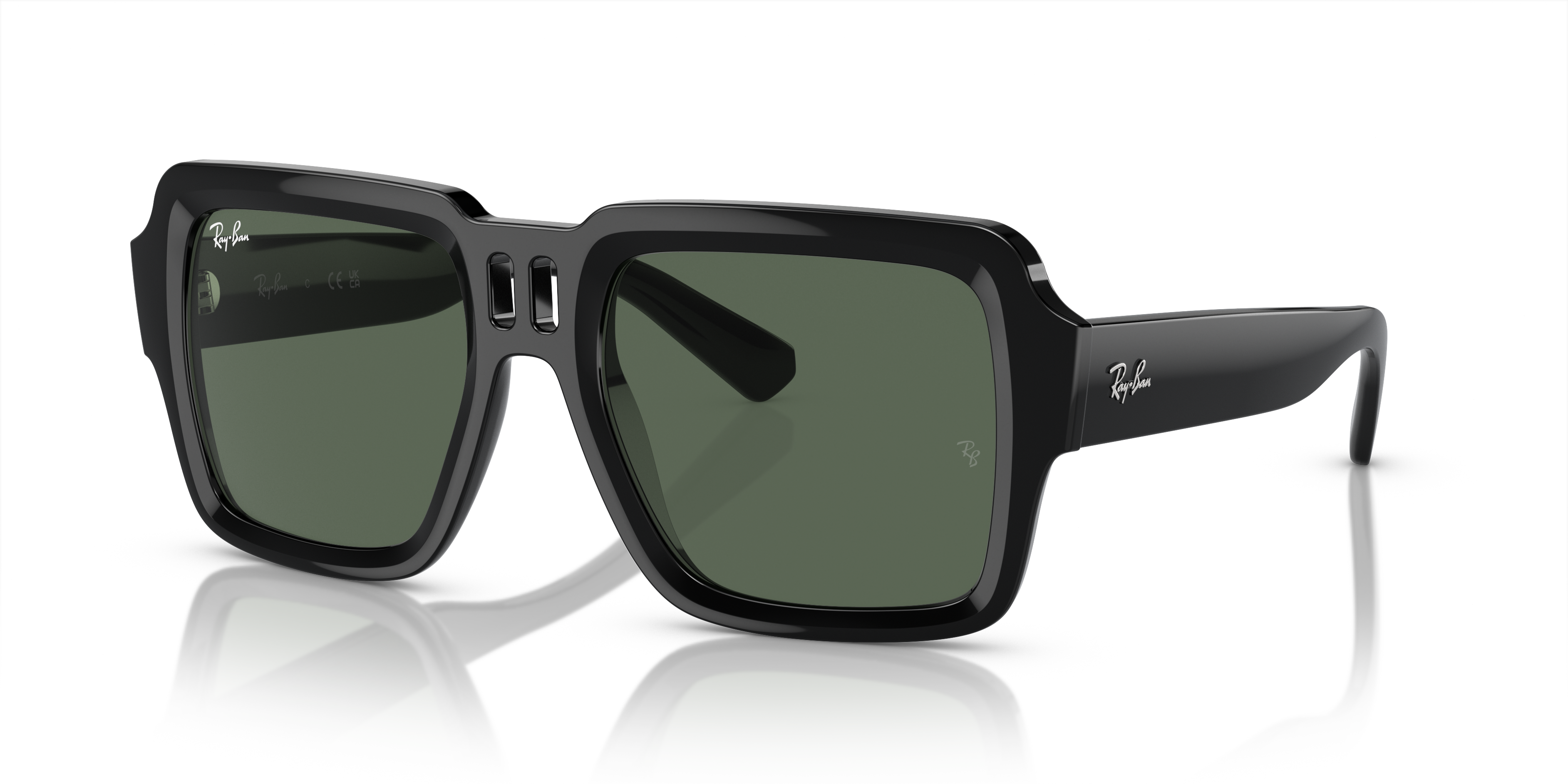 MAGELLAN BIO-BASED Polished Black Frame Dark Green Lenses 54-19