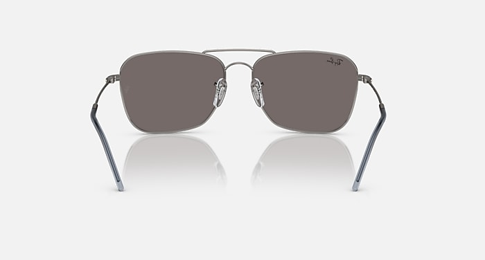 Ray-Ban Sunglasses Unisex Caravan Reverse - Rose Gold Frame Blue Lenses 58-15