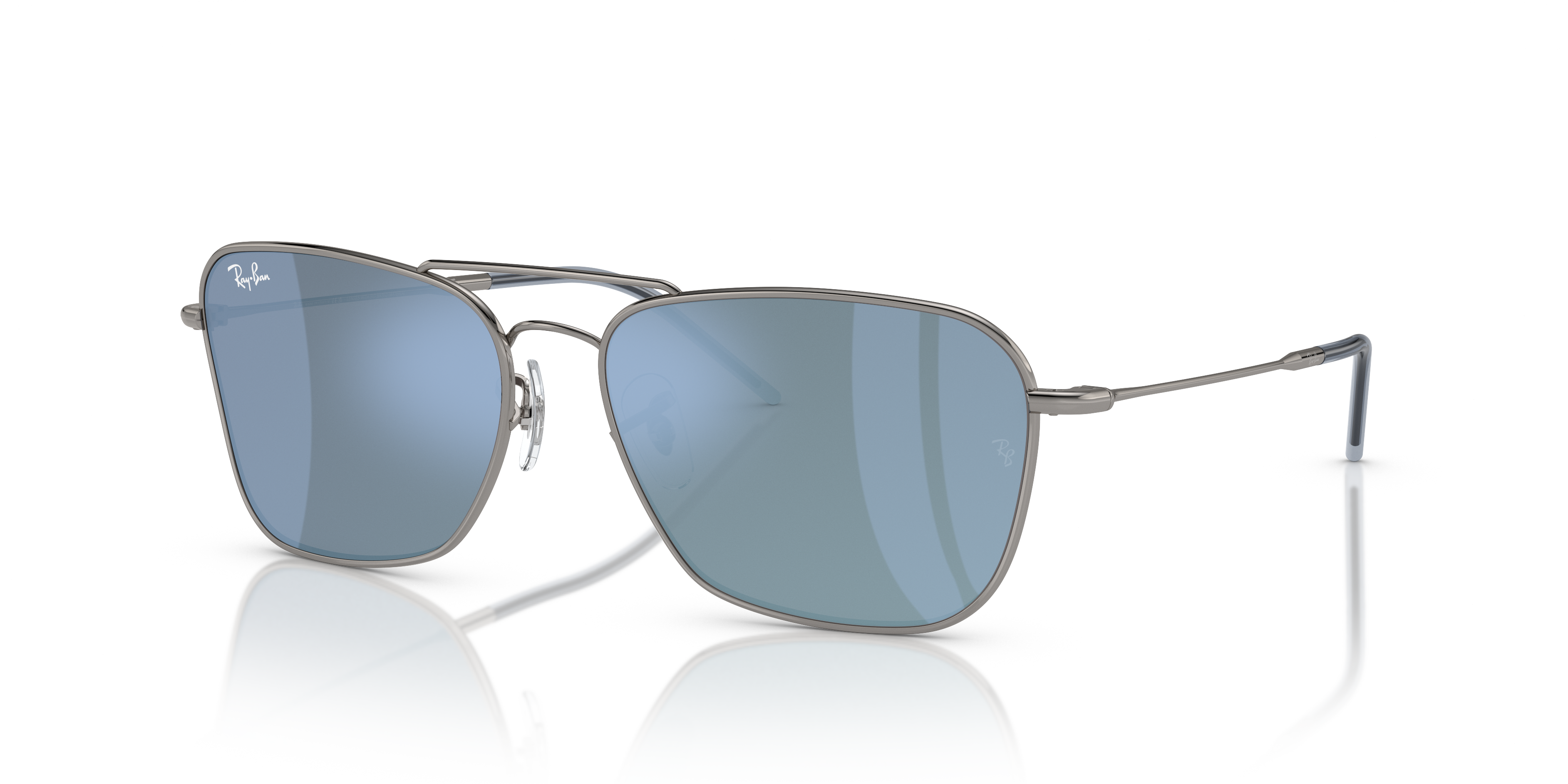 CARAVAN REVERSE Polished Gunmetal Frame Light Blue Lenses 58-15
