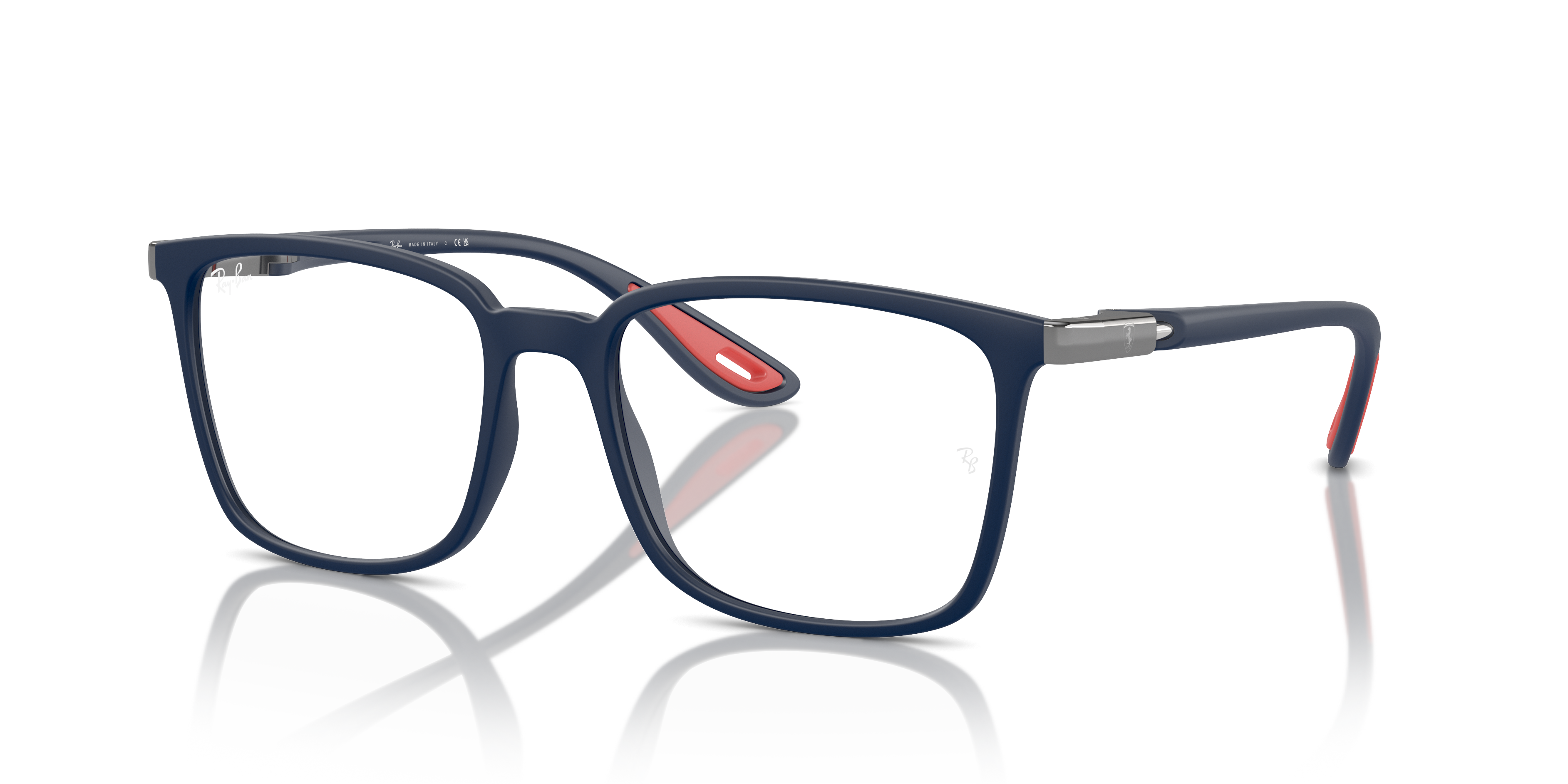 RB7240M OPTICS SCUDERIA FERRARI COLLECTION Matte Blue Frame Clear Lenses 54-18