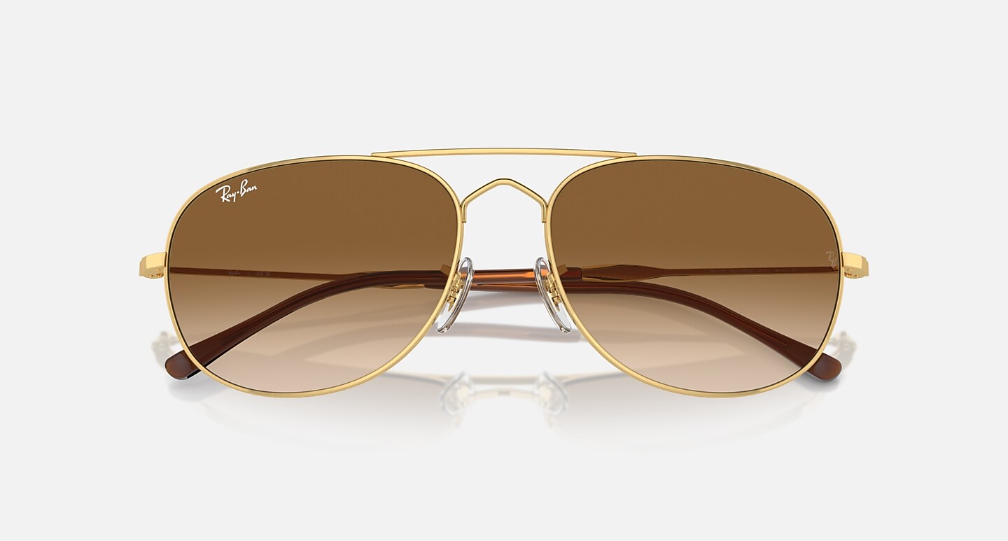 Ray-Ban Sunglasses Bain Bridge Gold Frame Brown Lenses