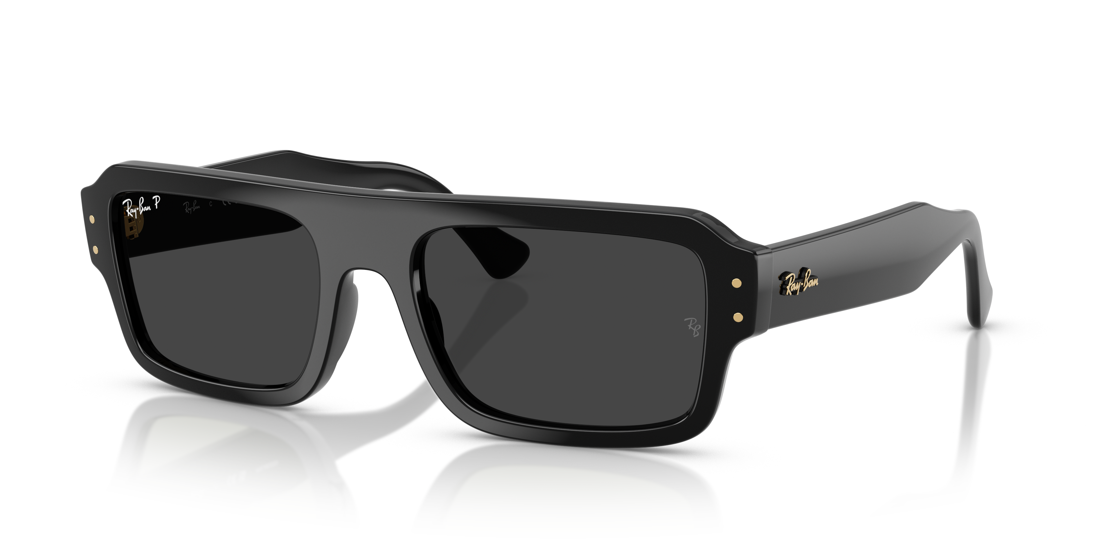 FLACKO BIO-BASED Polished Black Frame Polar Black Lenses 53-20