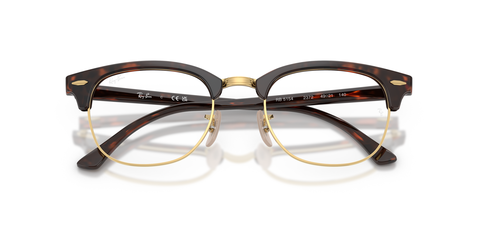 CLUBMASTER OPTICS Eyeglasses with Red Havana Frame - RB5154 