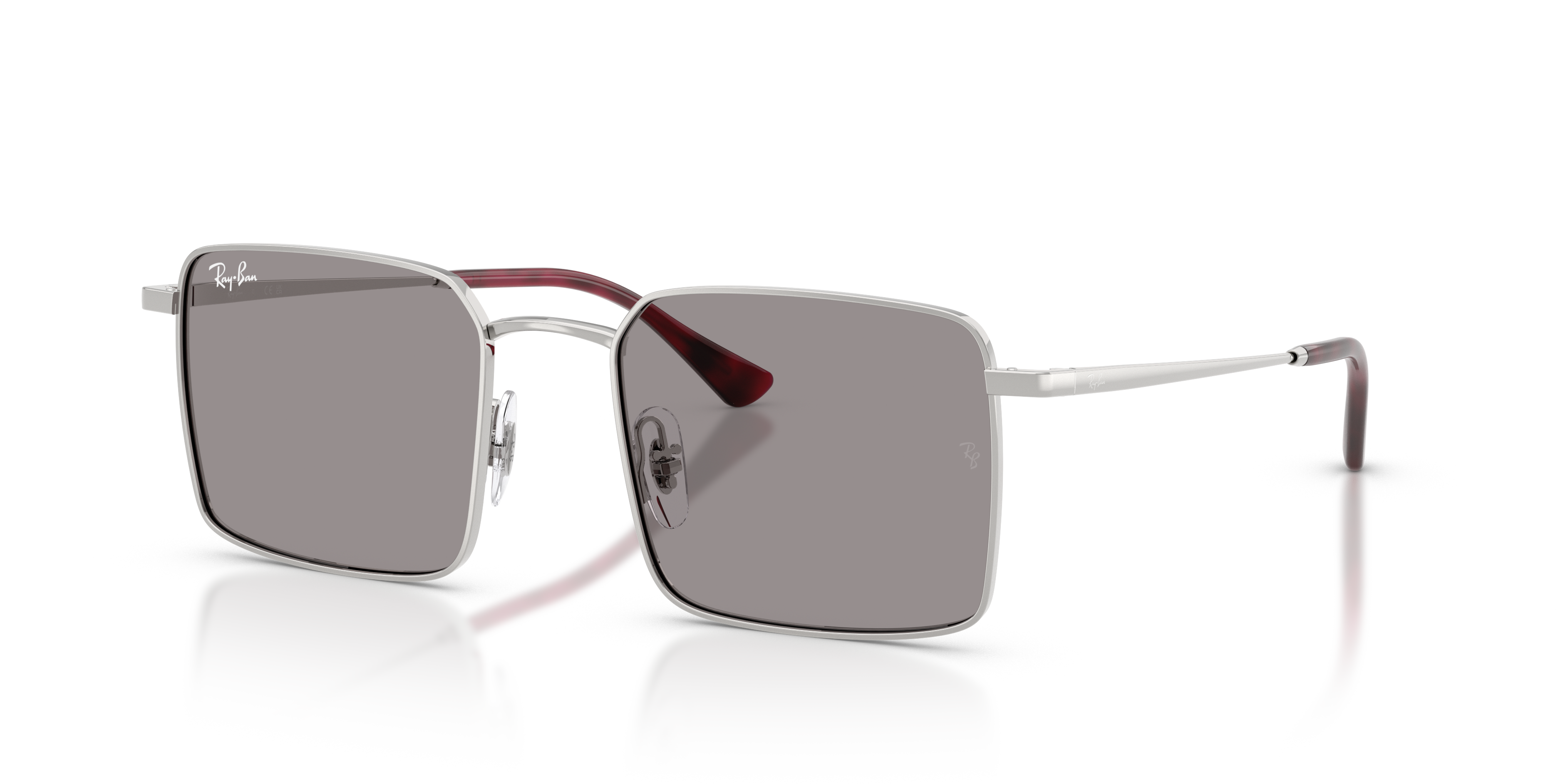IDAN BIO-BASED Polished Silver Frame Grey Lenses 50-20