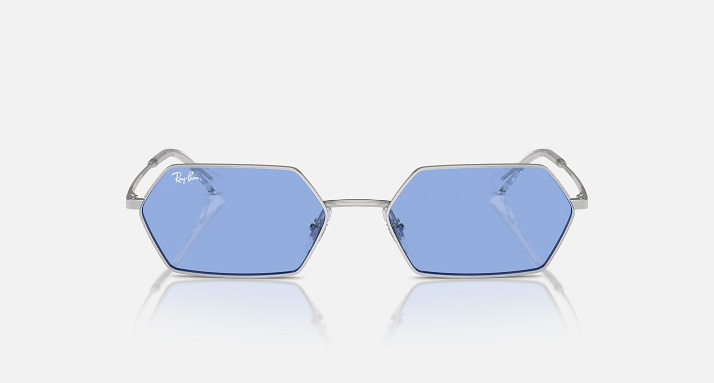 Ray-Ban Sunglasses Yevi Bio-based Silver Frame Blue Lenses