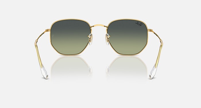 HEXAGONAL Sunglasses in Arista Gold and Green Vintage  display picture 1