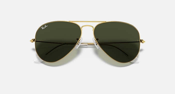 AVIATOR CLASSIC Sunglasses in Arista Gold and G-15 Green - RB3025 