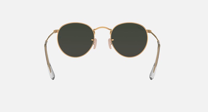 ROUND FLASH LENSES Sunglasses in Gold and Polarized Green  display picture 1