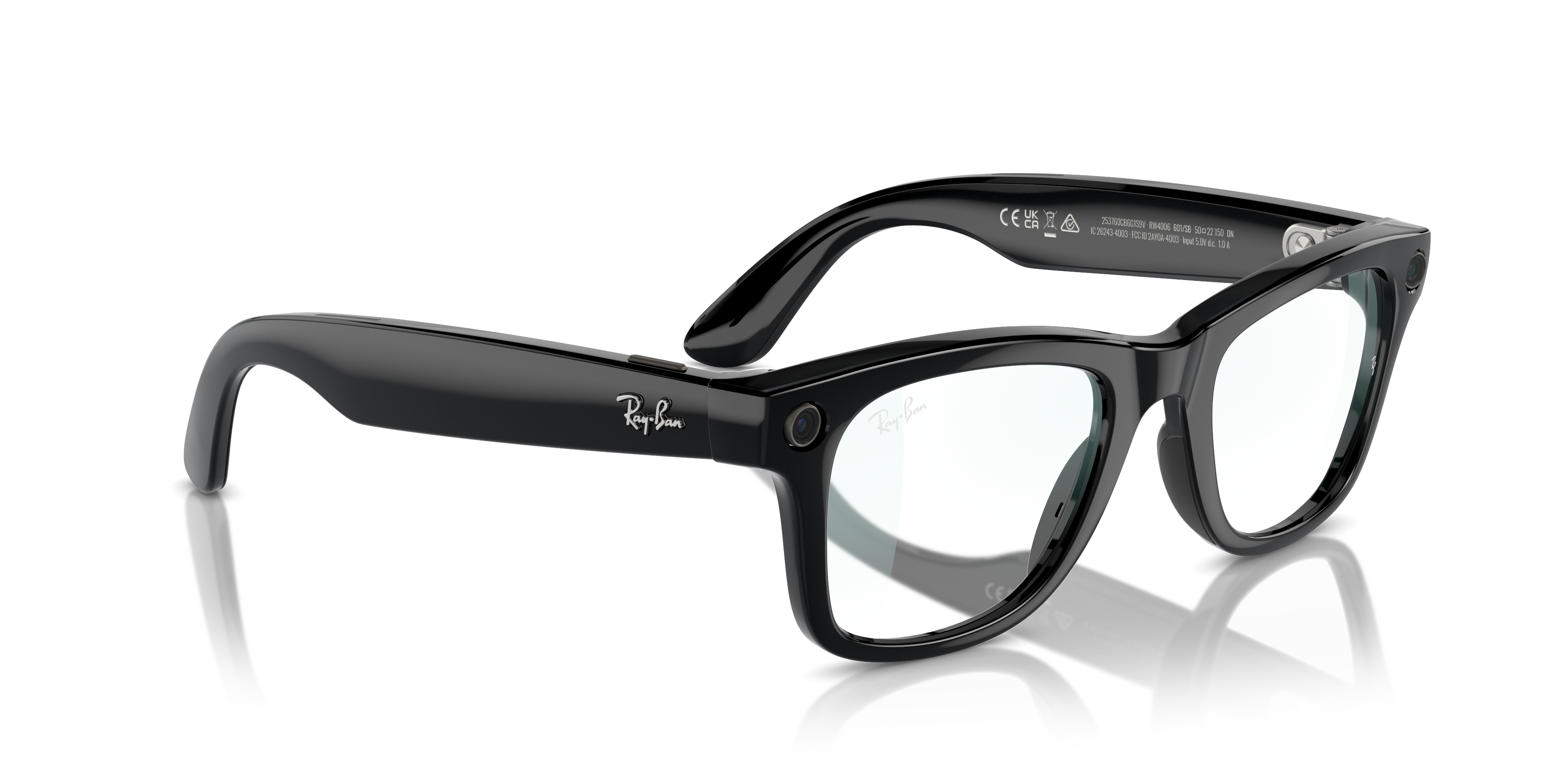 RAY-BAN | META WAYFARER Sunglasses in Black and Clear RAY-BAN | META WAYFARER Sunglasses in Black and Clear