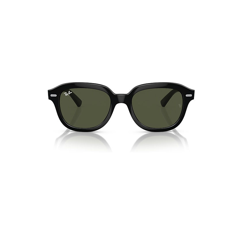Ray-Ban Erik Sunglasses Black Frame Green Lenses 51-20