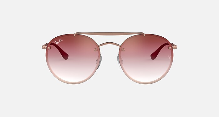 Ray-Ban ROUND DOUBLE BRIDGE Pink,Bronze-Copper Ray-Ban Round Double Bridge RB3647N Copper Bronze Pink  main image 3