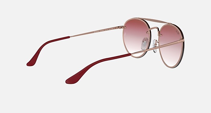 BLAZE ROUND DOUBLE BRIDGE Sunglasses in Bronze-Copper and  display picture 1
