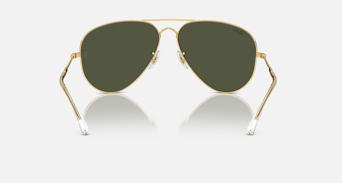Ray-Ban Sunglasses Unisex Old Aviator - Arista Gold Frame Green Lenses 58-14 Polarized